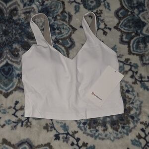 Lululemon Athletica White Align Tank Nulu Lycra
